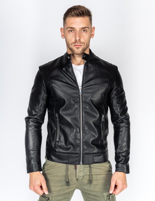 WRAITH Leather Jacket Black