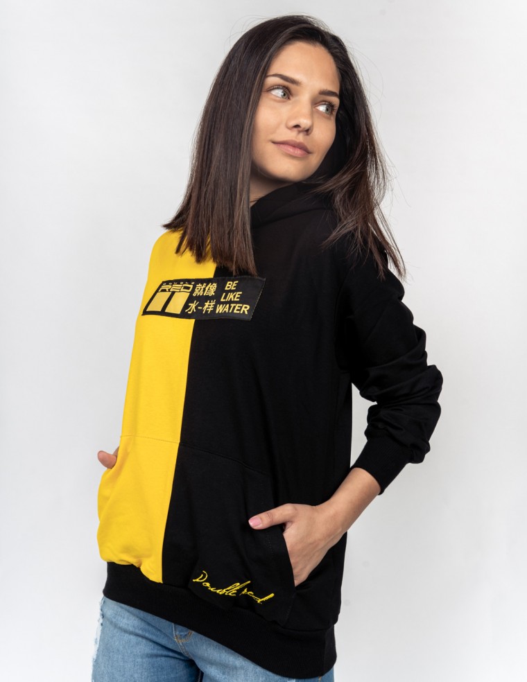 Hoodie DOUBLE FACE KUNG-FU MASTER™ Yellow/Black