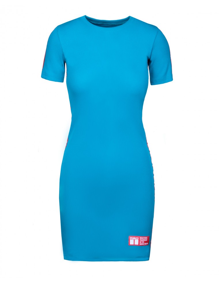 Bodycon Ribbed Dress Turquoise