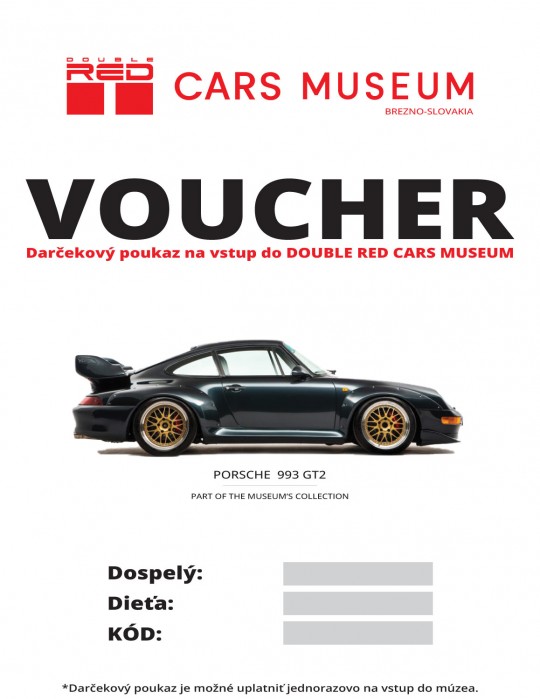 VOUCHER DOUBLE RED CARS MUSEUM - ADULT