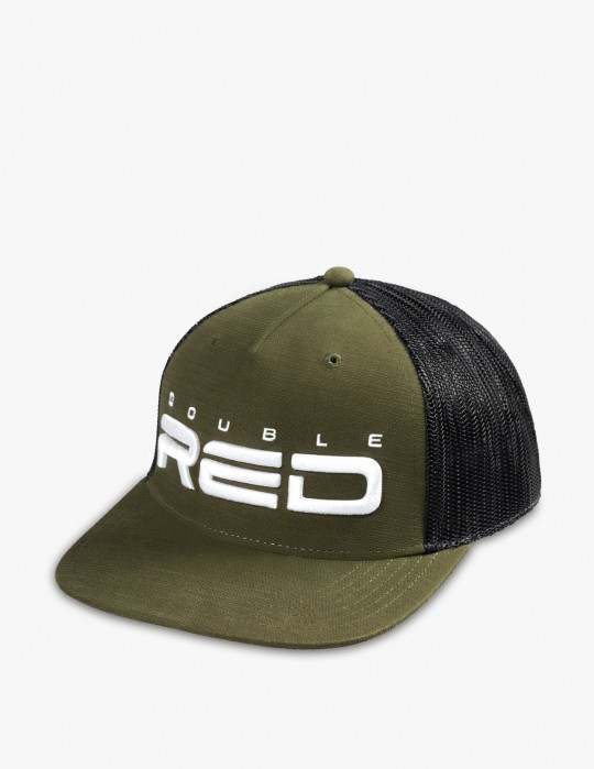 All Logo DOUBLE RED Cap Army Green