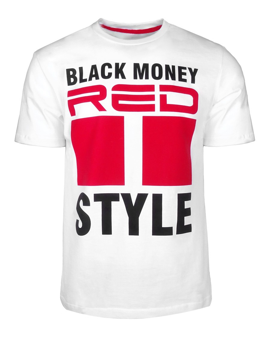 DR M Black Money Style T-shirt White