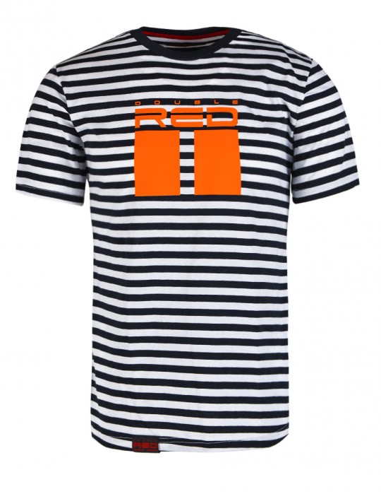 Nautical Striped T-Shirt ALL LOGO Orange