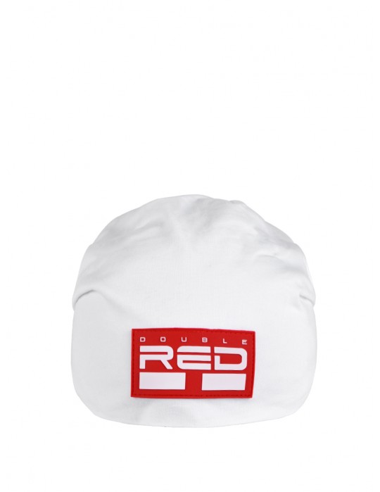 DOUBLE RED BEANIE White