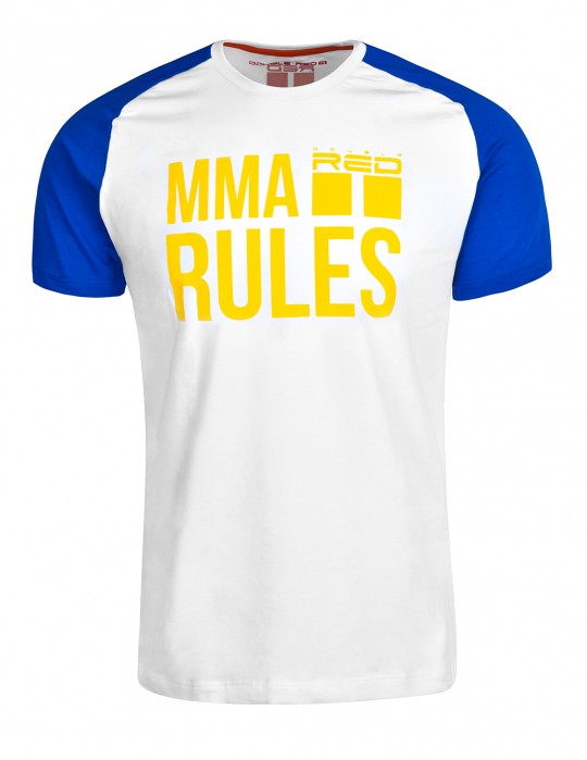 T-Shirt MMA RULES Blue/White