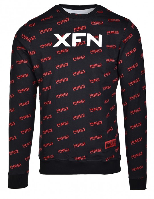 Sweatshirt XFN Fighters Club/DOUBLE RED Full Logo Black
