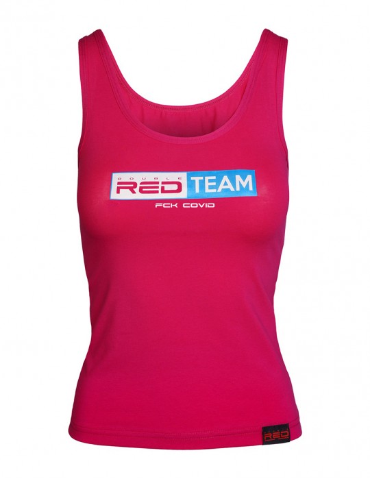 FCK Covid RED TEAM Tank Top Pink