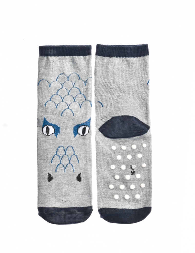 Ponožky KID Fun Antislip Socks Grey Dragon