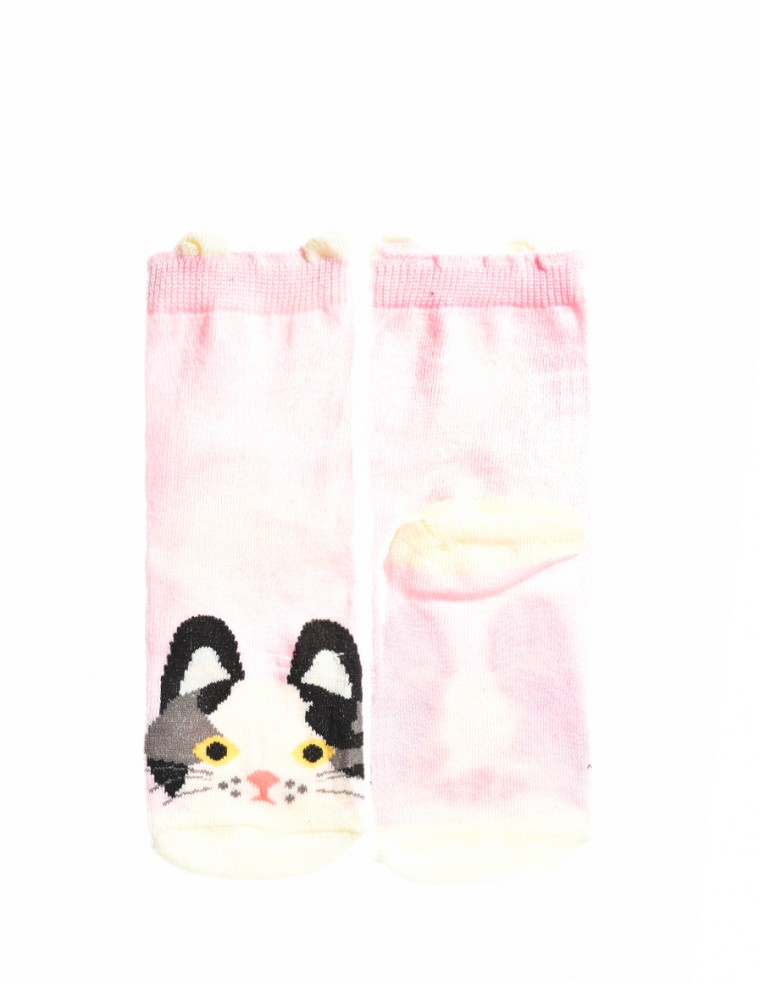 Ponožky KIDS Fun Socks Pink Kittie