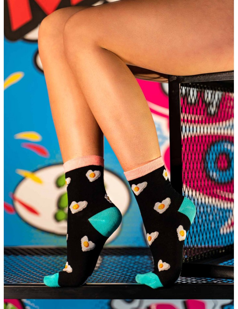 Ponožky Women's FUN  Socks heart omelette