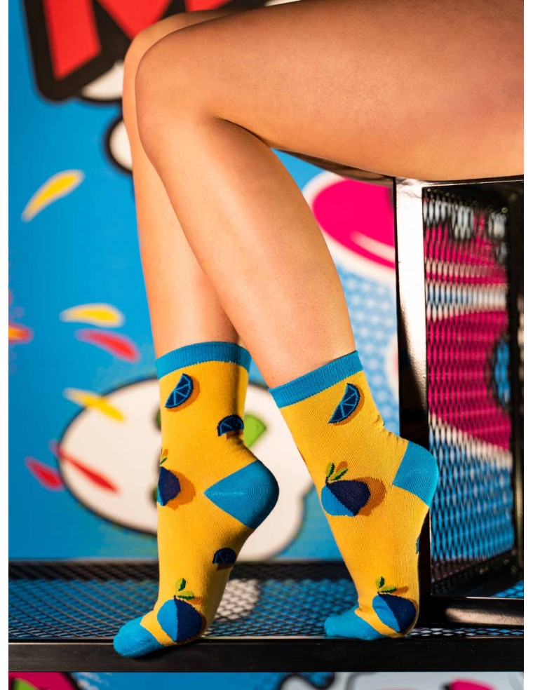 Ponožky Women's FUN Socks Blue Tropical