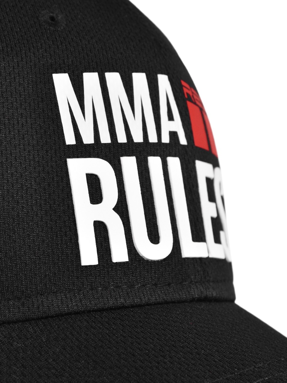 MMA RULES Black/White Cap