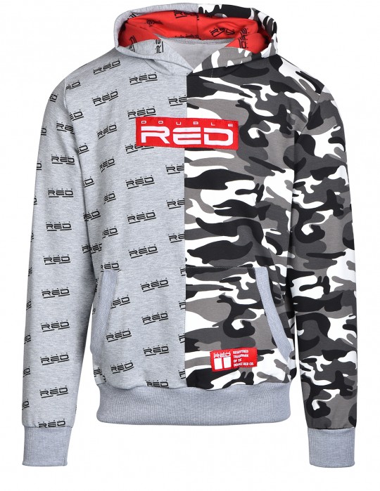 Hoodie DOUBLE FACE Grey/BW Camo